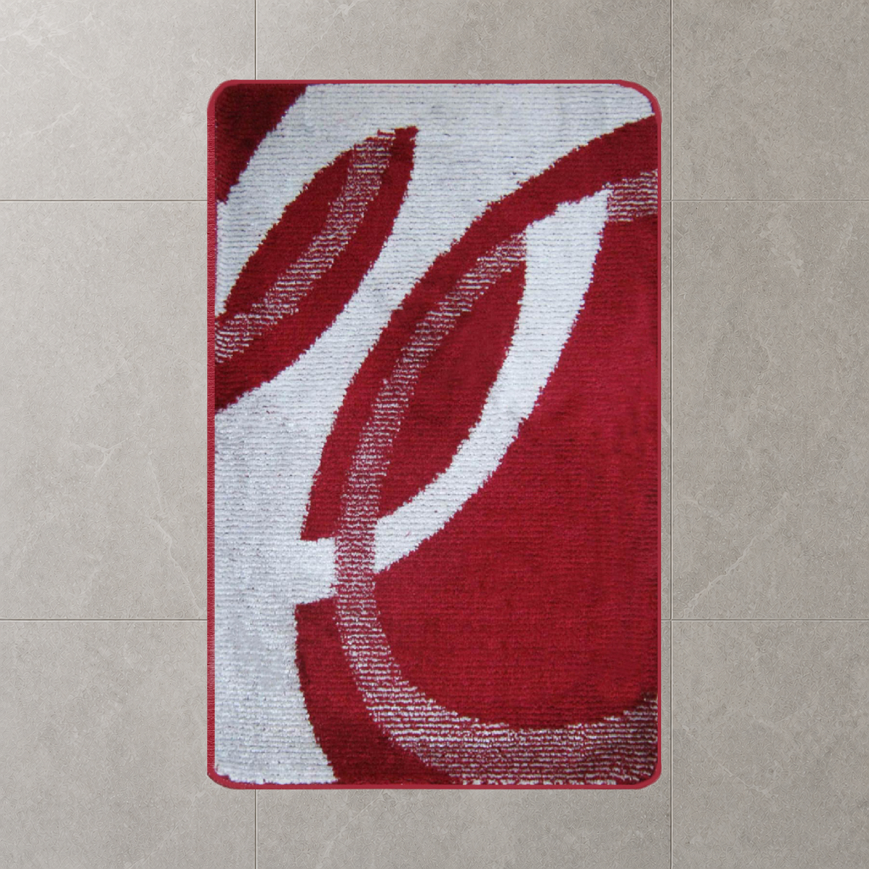 Badematte, 80x150 cm #04 ROT GRAU